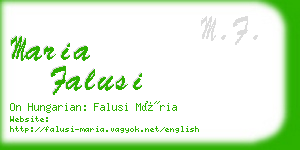 maria falusi business card